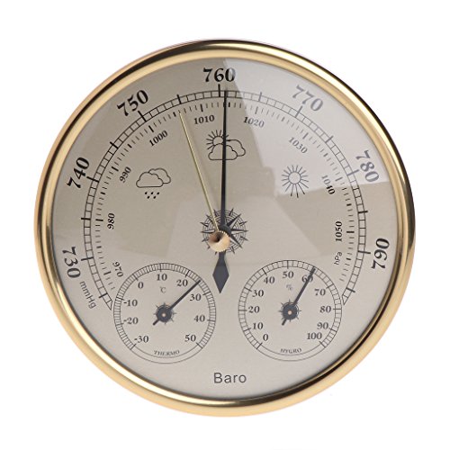 Padory Wall Mounted Household Barometer Thermometer Hygrometer Weather Station Hanging - B07BDG3RG1